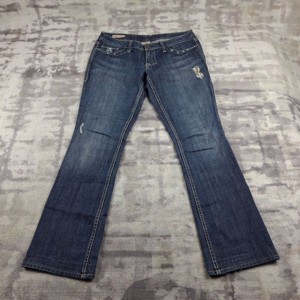 WILLIAM RAST Sadie Jeans Womens 29 Straight Dark Wash Distressed Made In USA 29